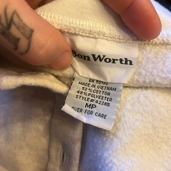 VINTAGE Snow Bunny Cottagecore Button Front Cardigan Sweatshirt Womens Medium P - Picture 7 of 8